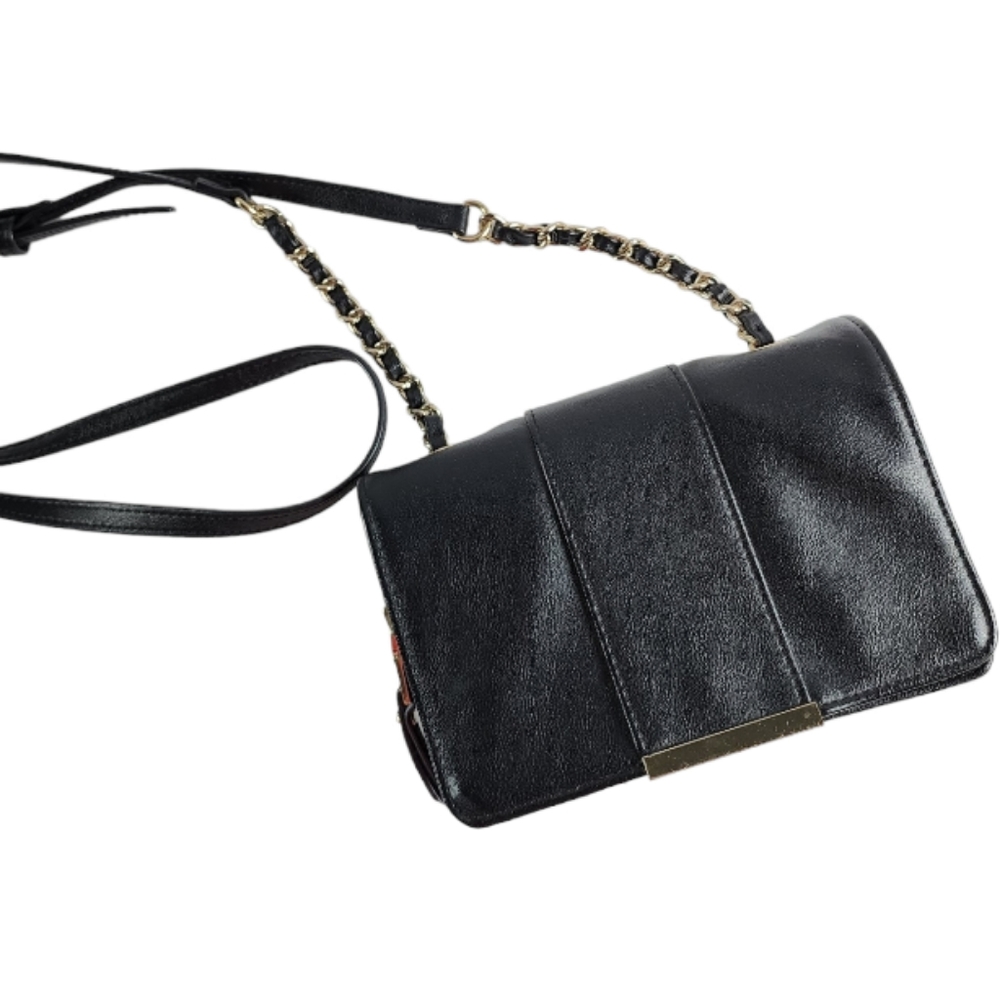 I.N.C. International Concepts Black Crossbody Gold Chain